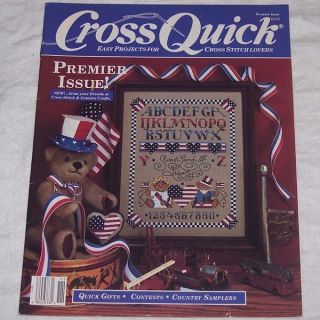  Cross Stitch Magazine 1988 1989 Folk Dance Log Cabin Floral