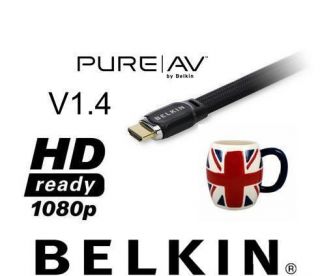 Belkin AV52305 HDMI Flat Cable Lead 4 LED 3D TV V1 4 1M