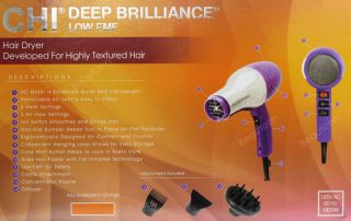 Chi Deep Brilliance Purple Flat Iron Hair Dryer Set