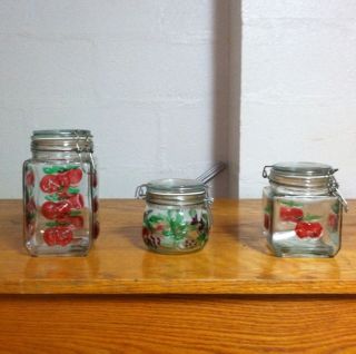  3 Matching Food Containers Glass