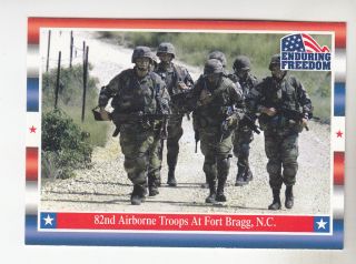 82nd Airborne Troops at Fort Bragg 2001 Topps Enduring Freedom Card