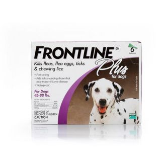 Frontline Plus Flea and Tick Control for Dogs and Puppies 45 88lb 12