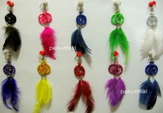  Earrings Handmade Dreamcatchers Feathers Peruvian Jewelry