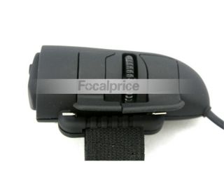  Finger Ring USB Optical sensor Mouse Black for Laptop Tablet PC