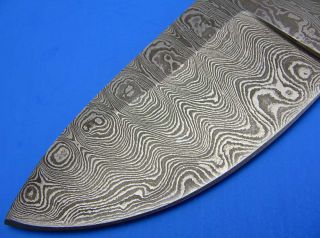 Damascus Knife Making Fixed Blade Blank Drop Point Skinner
