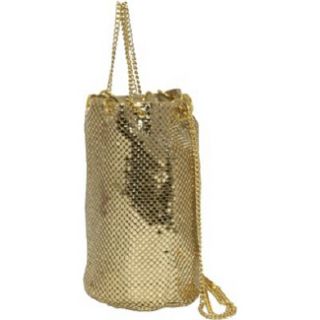 Whiting and Davis Mini Drawstring Pouch Gold