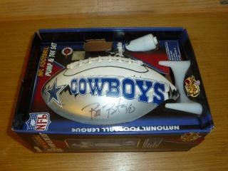  BILL BATES 40 SIGNED OFFICIAL SIZE & WEIGHT PLAY FOOTBALL IN BOX NICE
