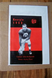 1953 Georgia Football Media Guide Press Guide