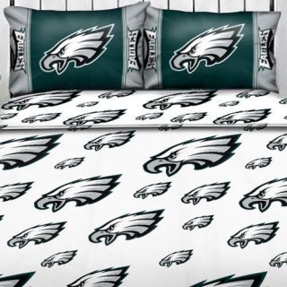  Eagles Logo Twin Sheet Set Football Sheets Sports Bedding