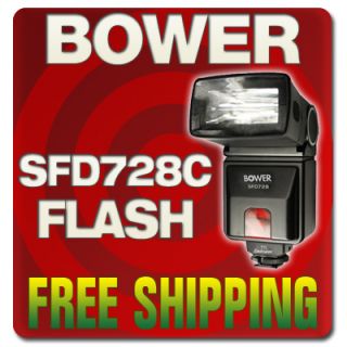 Bower SFD728C TTL Zoom Shoe Mount Flash for Canon EOS E TTL II