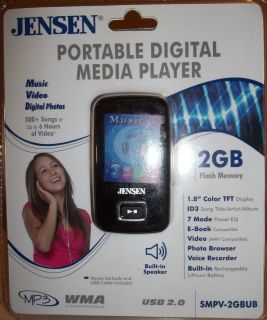 JENSEN PORTABLE DIGITAL MEDIA PLAYER 2GB FLASH MEMORY SMPV 2GBUB