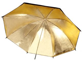 33 Studio Flash Light Reflector Black Gold Umbrella