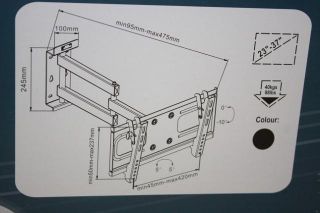 MonoPrice MA 924 Flat Panel TV Wall Support Mounting Bracket System