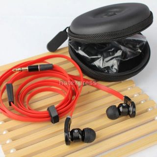InEar Red Flat Wire Headphone Earphone Earbuds for iPod iPhone MP4 w