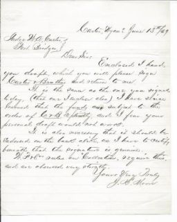 1869 Carter Wyoming Letter strict Wells Fargo Collection Rules Writes
