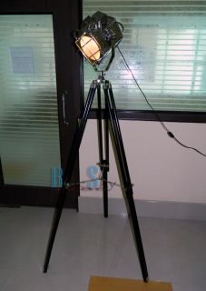 Designer Floor Lamp Spotlight Nautical Studio Tripod Floor Lamps