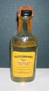 Fleischmanns Distilled Dry Gin Miniature Liquor Bottle