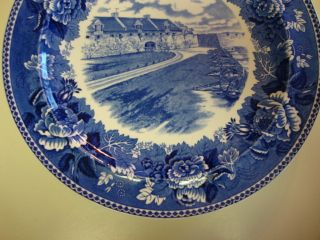 Fort Ticonderoga Lake Champlain Wedgwood Blue White Souvenir Plate