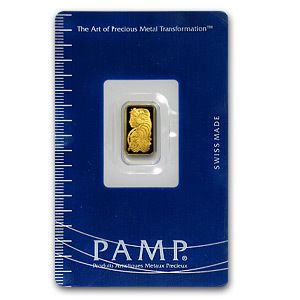 GRAM FORTUNA PAMP SUISSE 24K GOLD BAR 9999 SEALED