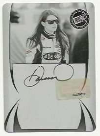 2011 Danica Patrick Press Pass AUTO PRINTING PLATE BLACK 1 1 Autograph