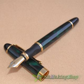 JINHAO X450 Deluxe Green Marbled B 18KGP Fountain Pen
