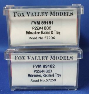 Fox Valley Models N Scale Milwaukee Racine Troy PS5344 Box Car 2 Cars