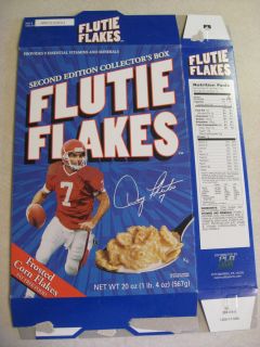Flutie Flakes Second Edition Empty Cereal Box 2000