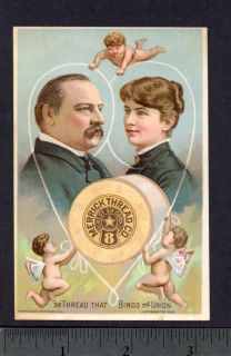 1888 President Grover Cleveland Francis Folsom Wedding Cherub Merrick