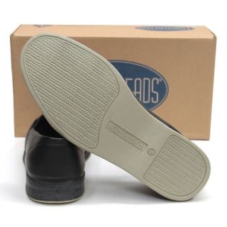 New Foamtreads Doral Black Comfort Leather Slip on Slippers Shoes Men