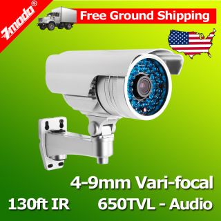  Focal 130ft IR Video Audio Surveillance CCTV Security Camera