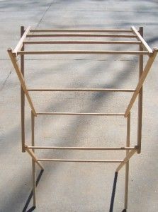 Wood Folding Clothes Dryer Rack Laundry Blouse 36 Inch