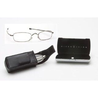 Microvision Folding Sq Reader w Chrome and A Blk Leather Belt Case 1