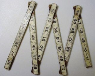 vintage lufkin 460 wood folding 72 rule ruler