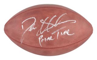 Deion Sanders Autographed Football   Dallas Cowboys, Duke Pro NFL Ball