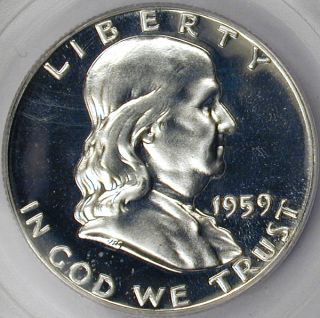 1959 PCGS PR67 Silver Proof Franklin Half Dollar 99c No Reserve