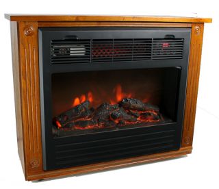 New Lifesmart LS FP1500 1500 Watt Infrared Quartz Electric Fireplace