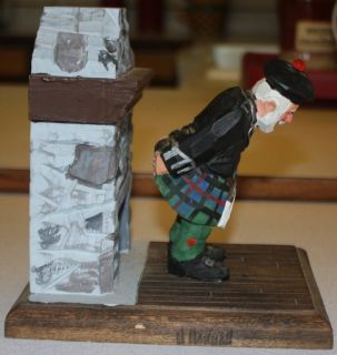   Hannah from Canada Wood Carving Scottish Gentleman by fireplace NICE
