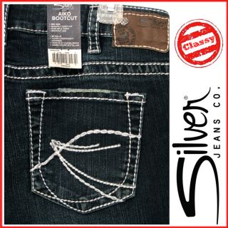 95 New Silver Jeans Co Plus Size Aiko Bootcut Womens Jeans 14 16 18