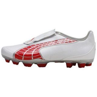  Size 9 9.5 10 PUMA v4.10 II FG White Red Soccer Cleats Shoes Boots