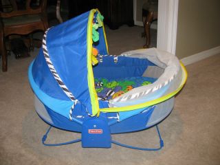 Fisher Price Bounce Play Activity Dome Portable Bassinet Tent