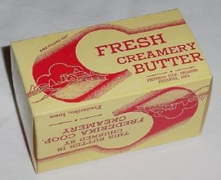 fresh creamery butter unused carton frederika ia