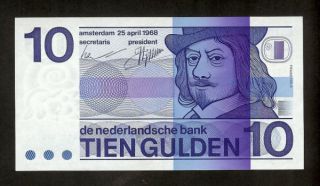 10 gulden year 1968 frans hals quality 100 % unc brand new note bill