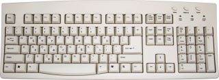 New Greek English Ivory PS2 Computer Typing Keyboard