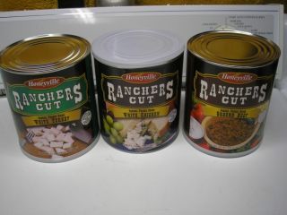 freeze dried food 3 number 10 cans of cooked meats with 30 year shelf