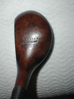 Antique Vintage Old FORGAN Driver Spoon Hickory Wood Shaft Golf Club