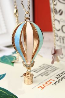  fashion lovely golden alloy fire balloon Long chain charms necklace