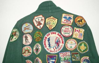 Boy Scouts Dubbleware Green Jacket Loaded with Patches