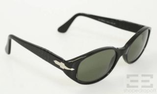persol black oval flex arm sunglasses 2525 s