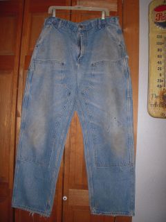 MENS CARHARTT DOUBLE FRONT LOGGER JEANS B73 DST CARHARTT WORK CLOTHES