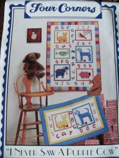 Quilt Pattern Never Saw Purple Cow Four Corners 2 Patterns
